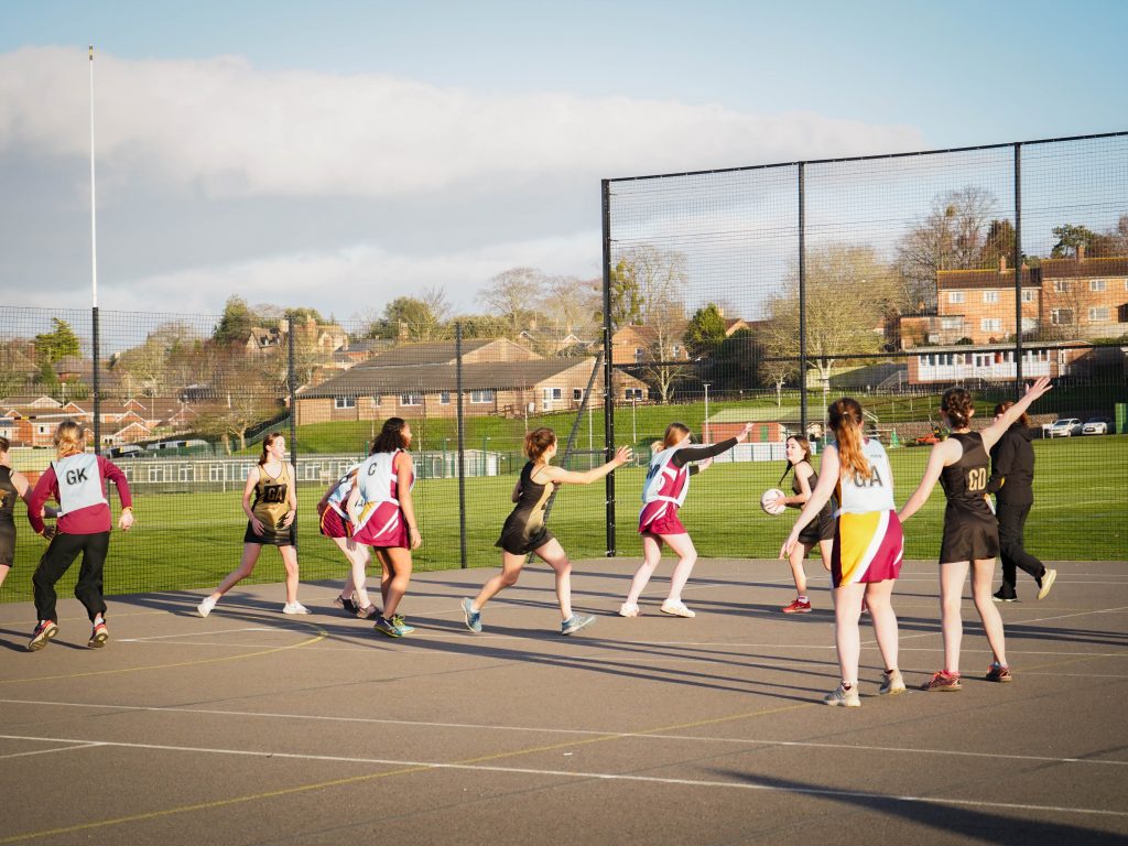 netball game at queens college