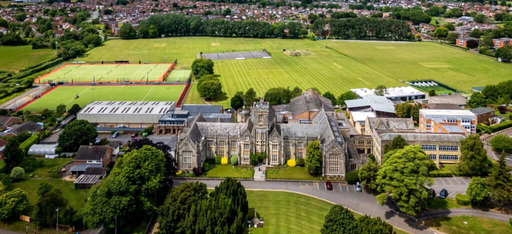 A Birds Eye View of Queen's College Taunton and it's facilities