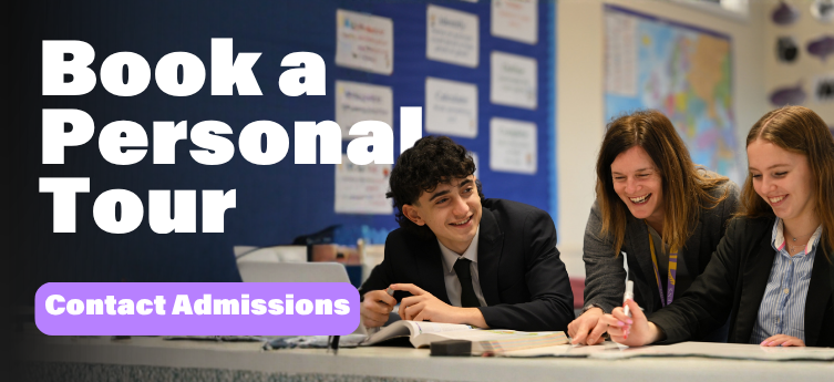 Book a personal tour at Queen's College Taunton, Contact Admissions
